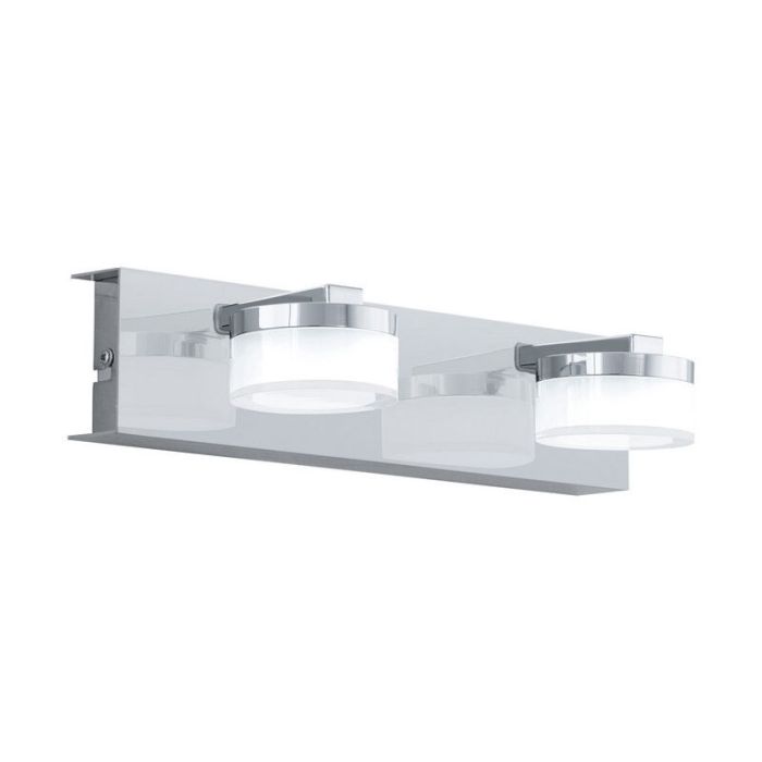 Applique da parete cromata in plastica, Busra, 7W, 3000K LED, IP44