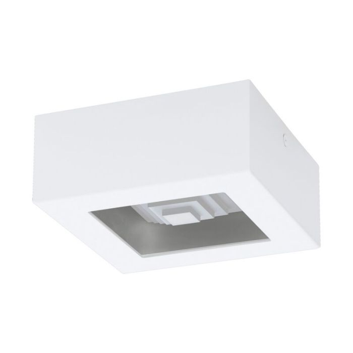 Plafoniera bianca in acciaio, Olger, 6W, 3000K LED