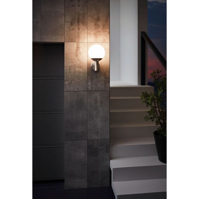Lampada da esterno argenta in acciaio inossidabile, Baukje, IP44