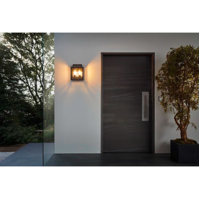 Lampada da esterno nera in alluminio, Lenox, IP44