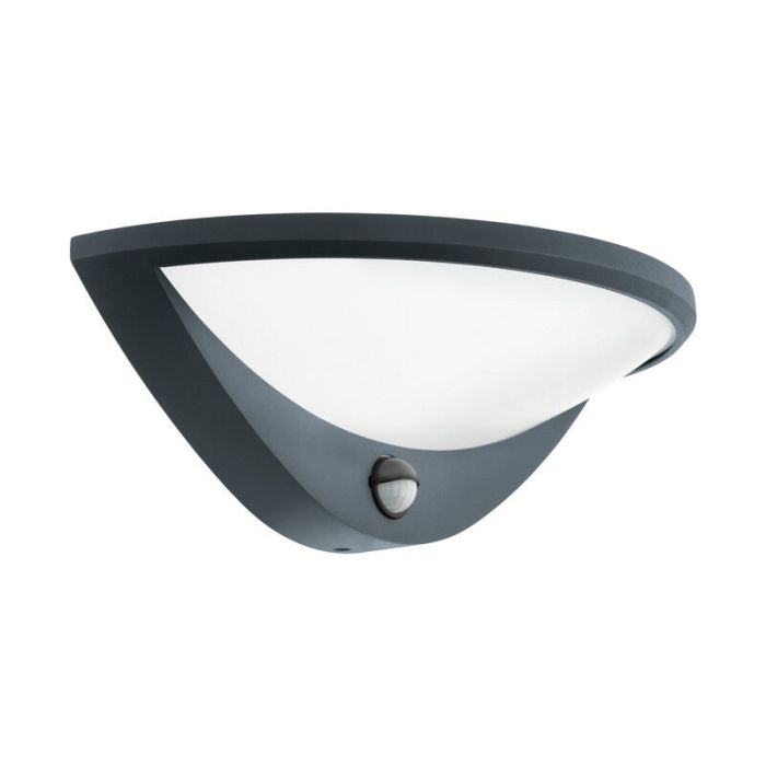 Applique da esterno con sensore di movimento antracite in alluminio, Ryan, IP44