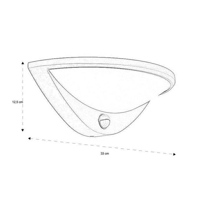 Applique da esterno con sensore di movimento antracite in alluminio, Ryan, IP44