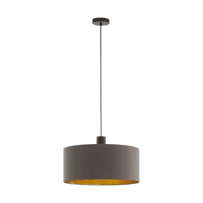 Lampada a sospensione marrone in tessuto, Mies