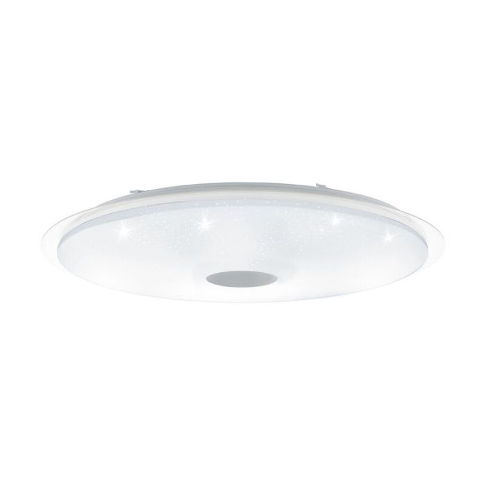 Plafoniera trasparente in acciaio, Dunya, 80W, colore regolabile LED