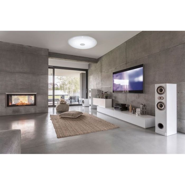 Plafoniera trasparente in acciaio, Dunya, 80W, colore regolabile LED