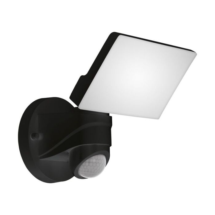 Applique da esterno con sensore di movimento nera in plastica, Joselien, 13W, 5000K LED, IP44