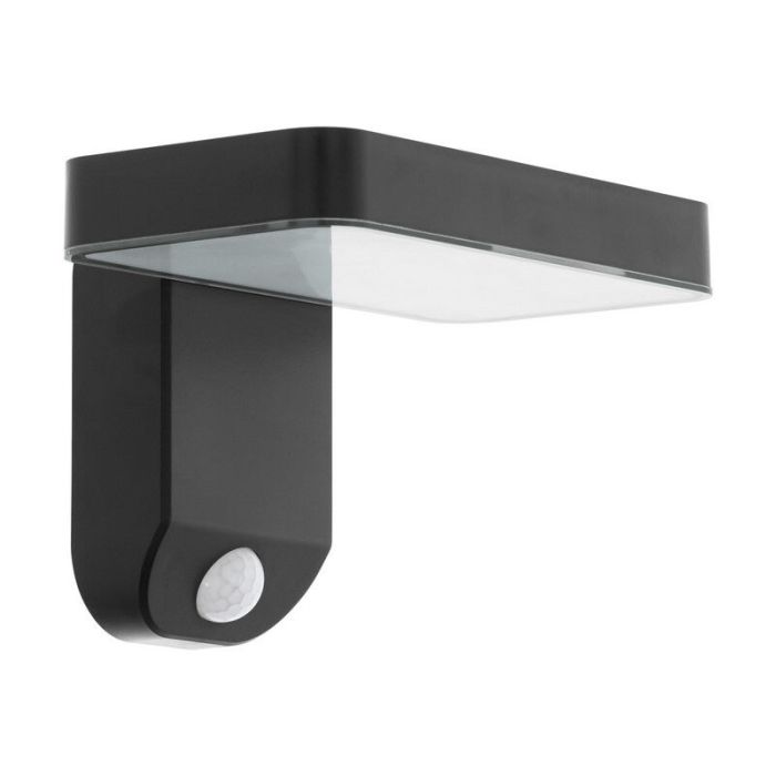 Applique da esterno solare nera in plastica, Fulco, 5W, 3000K LED, IP44