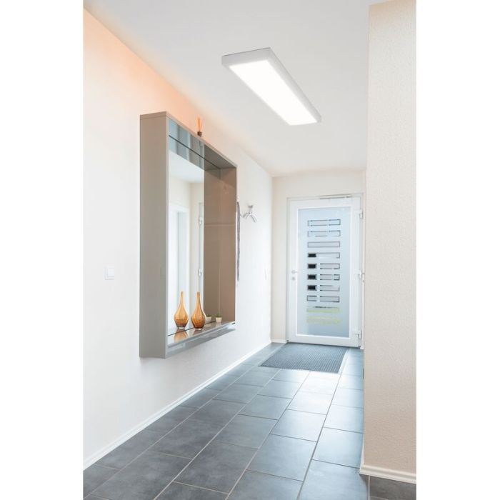 Plafoniera bianca in alluminio, Cathy, 30W, colore regolabile LED