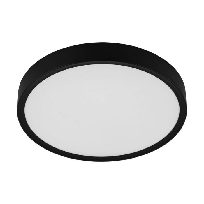 Plafoniera nera in plastica, Jouk, 33W, 3000K LED
