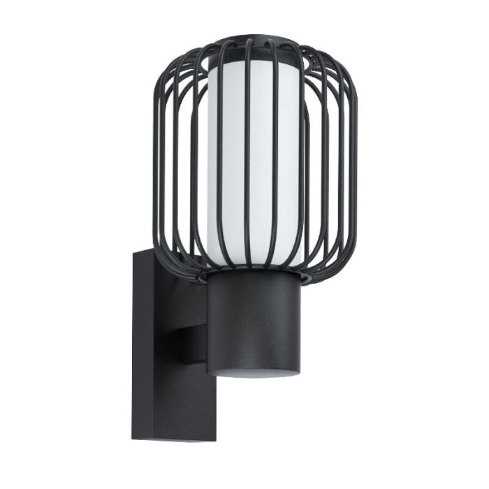 Lampada da esterno nera in acciaio, Latife, IP44