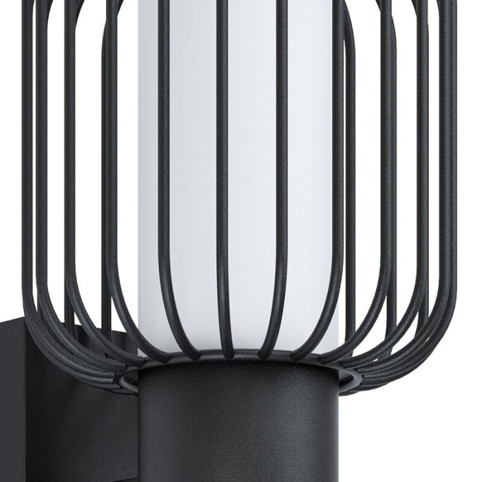 Lampada da esterno nera in acciaio, Latife, IP44