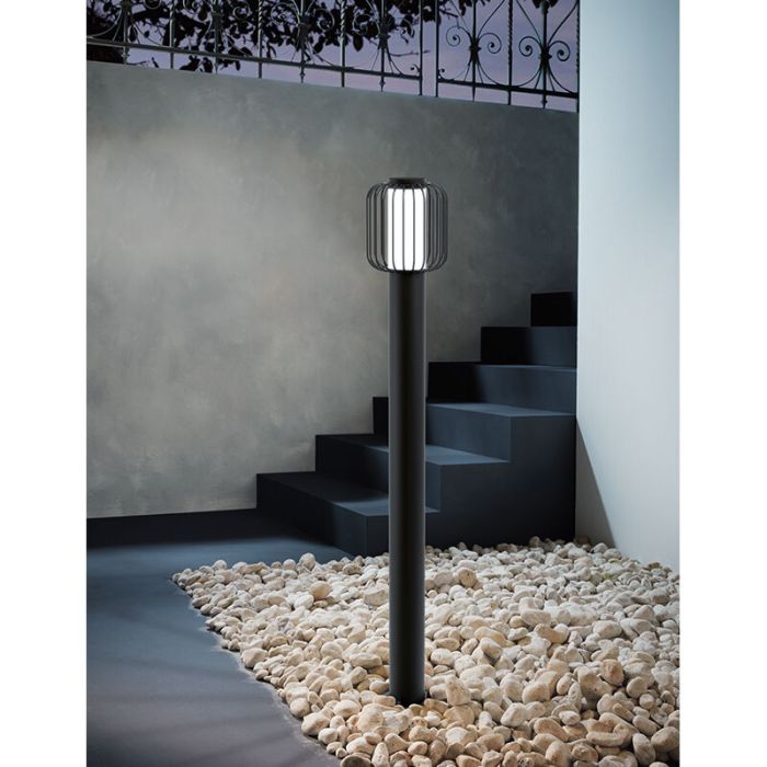 Lampada da esterno nero in acciaio, Latife, IP44