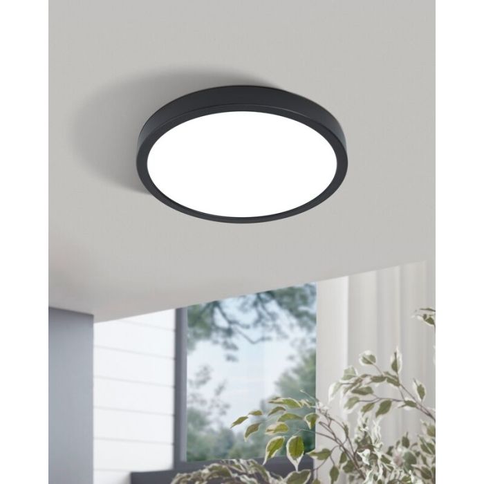 Lampada da soffitto nera in acciaio, Pascale, 20W, 4000K LED