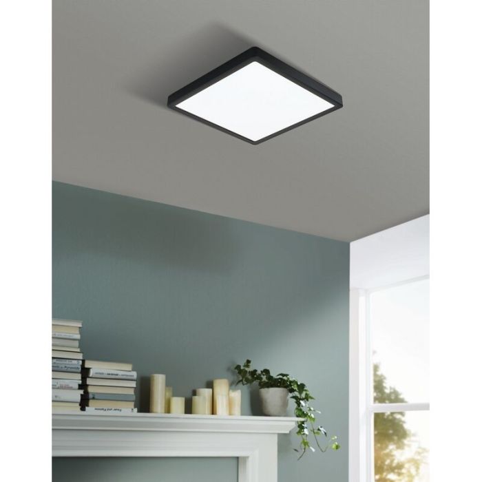Lampada da soffitto nera in acciaio, Pascale, 20W, 3000K LED