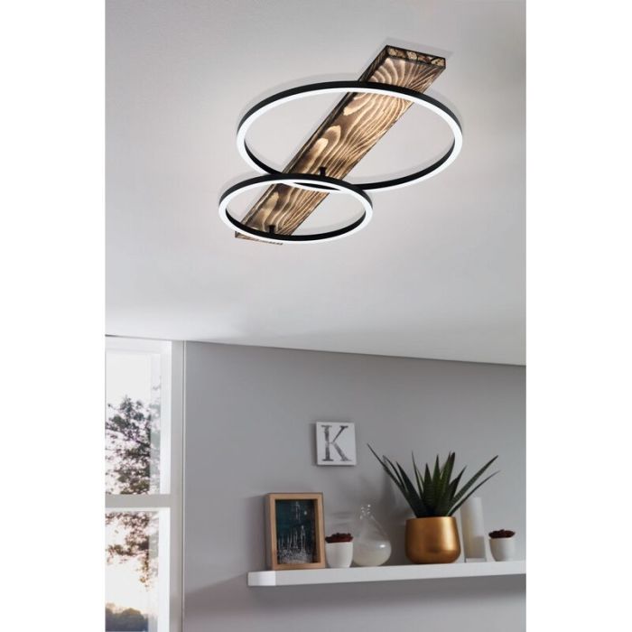 Plafoniera in legno marrone, Annebel, 12W, 3000K LED