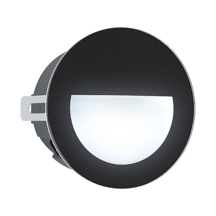 Applique da esterno da incasso nera in alluminio, Luigino, 2,5W, 4000K LED, IP65