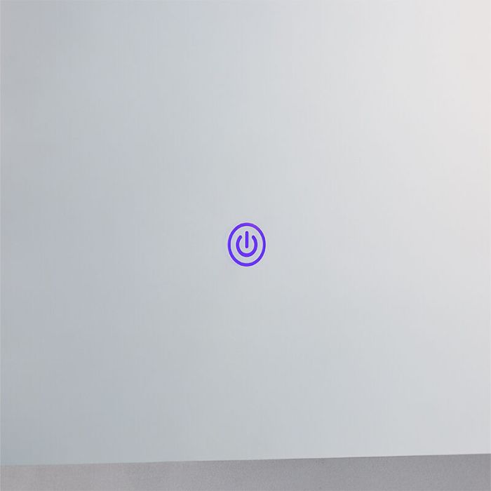 Specchio con luci grigio in vetro, Bibi, 6,1W, 4000K LED, IP44, con interruttore