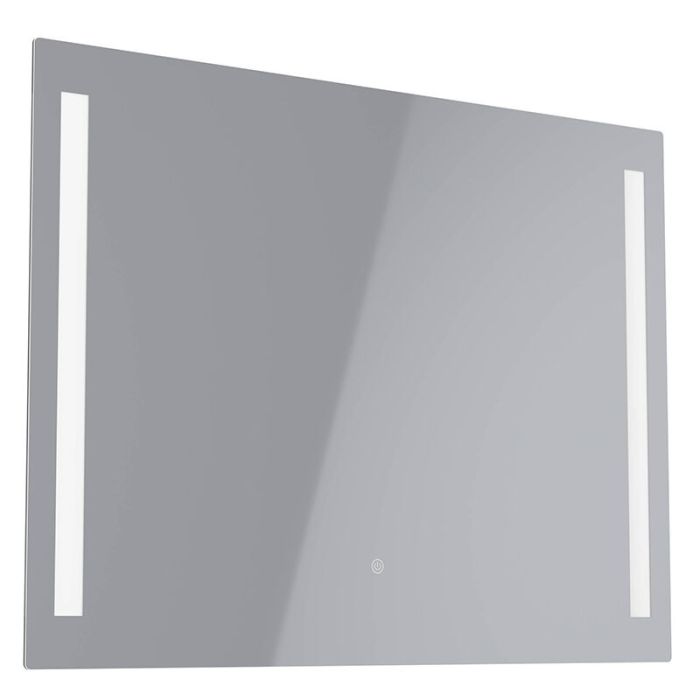 Specchio con luci grigio in vetro, Bibi, 5,1W, 4000K LED, IP44, con interruttore