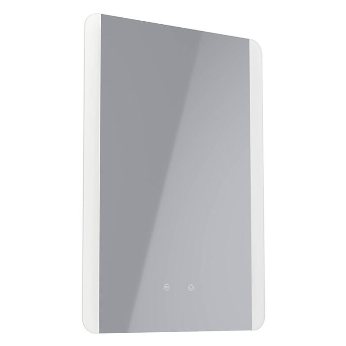 Specchio con luci grigio in vetro, Bibi, 7,1W, bianco regolabile tra caldo e freddo LED, IP44, con interruttore