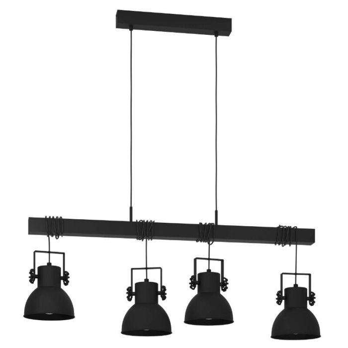 Lampada a sospensione nera in alluminio, Liane