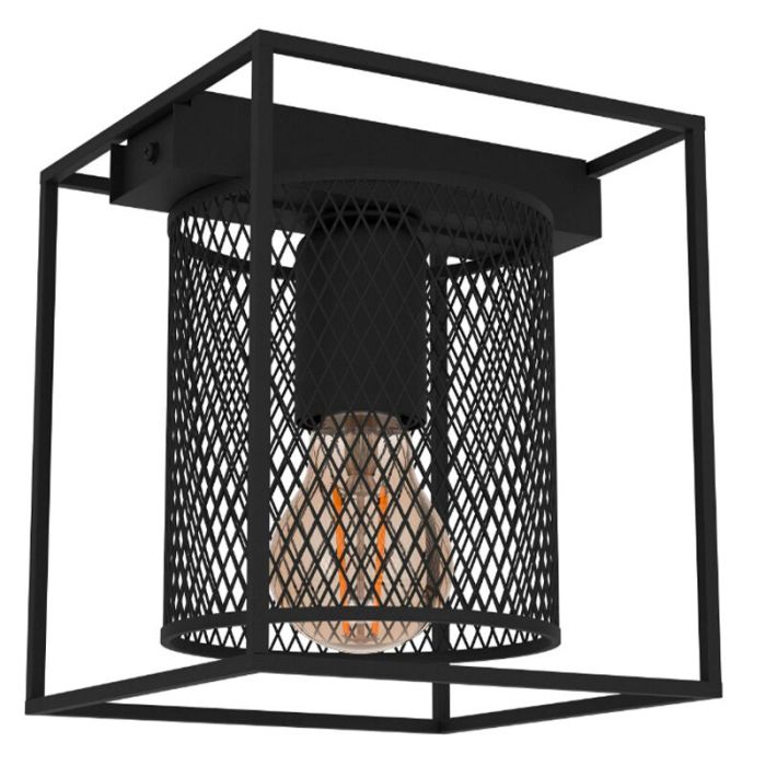 Lampada da soffitto nera in alluminio, Thiemo