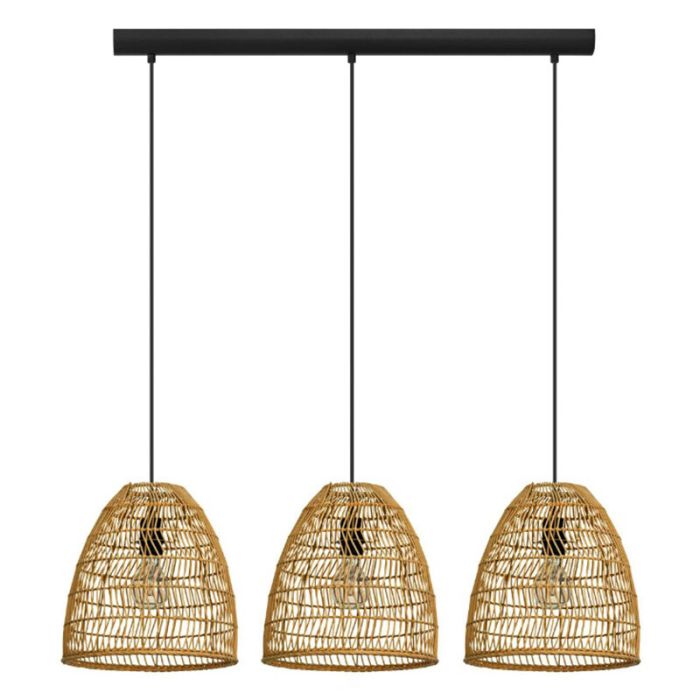 Lampada a sospensione in legno marrone, Wilfried