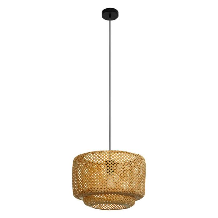 Lampada a sospensione in rattan marrone, Jetze