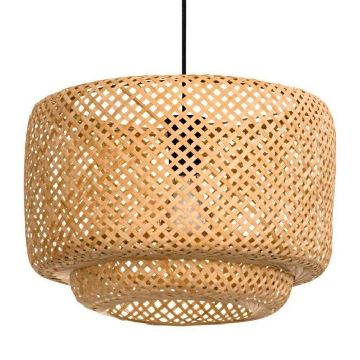 Lampada a sospensione in rattan marrone, Jetze