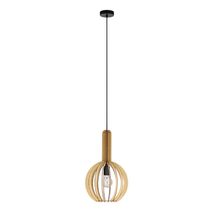 Lampada a sospensione in legno marrone, Kenney