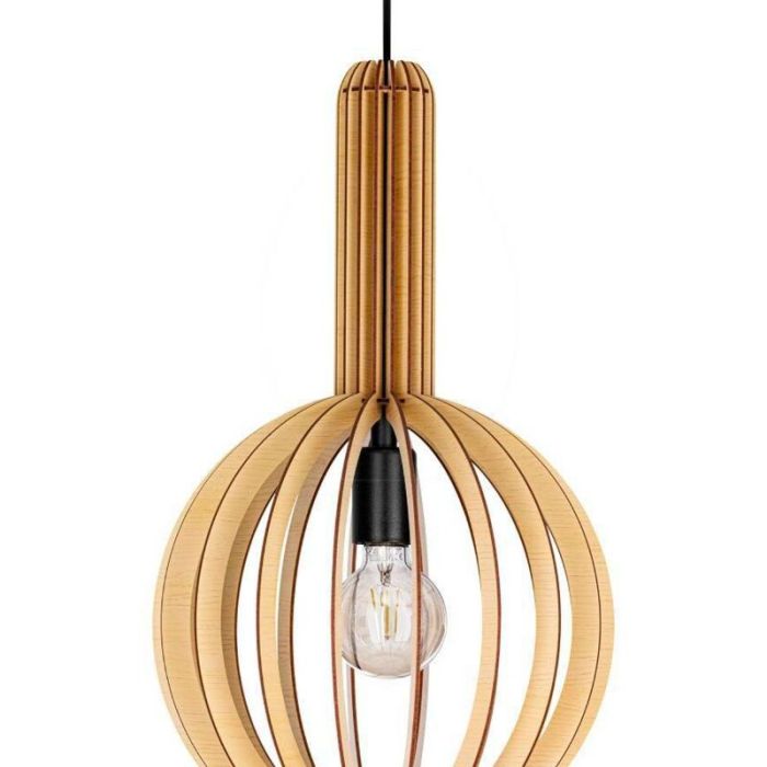 Lampada a sospensione in legno marrone, Kenney