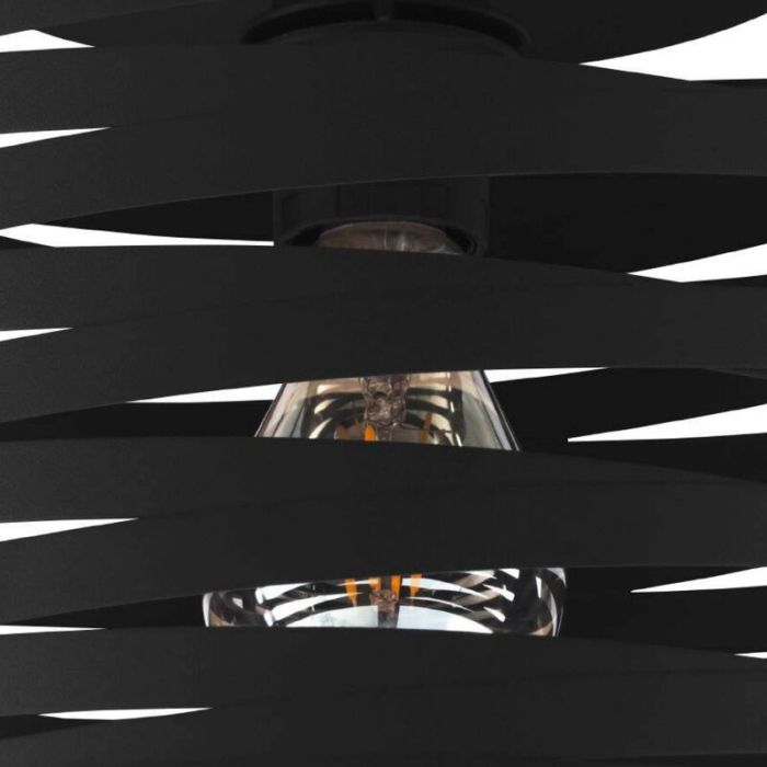 Lampada da soffitto nera in alluminio, Tein
