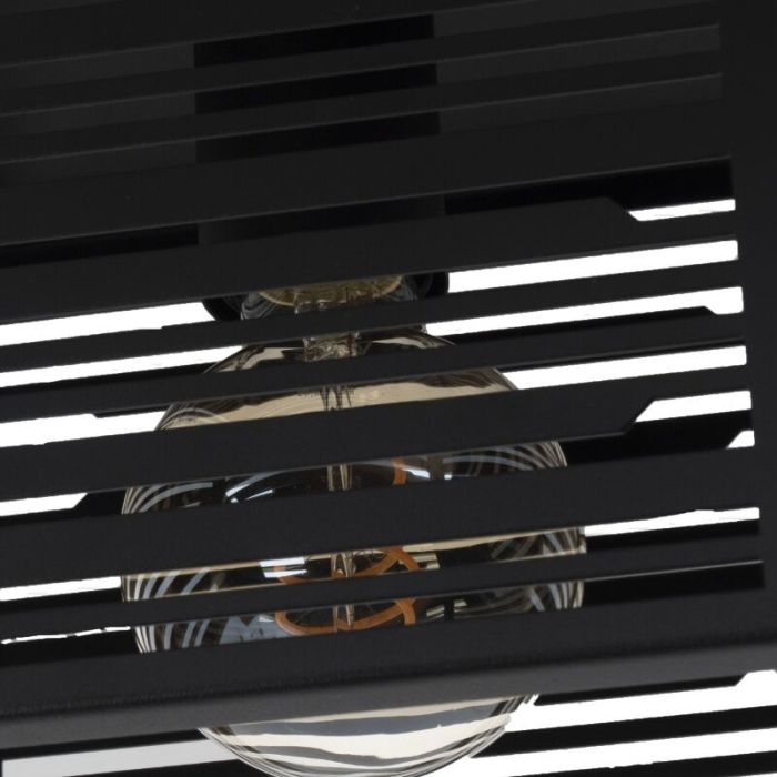 Lampada da soffitto nera in alluminio, Lennaert