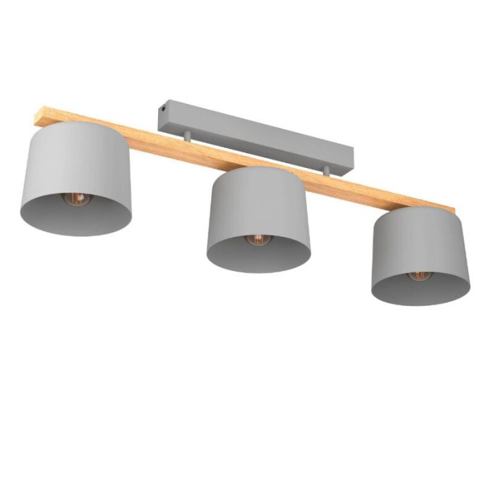 Lampada da soffitto in legno grigia, Jeannot