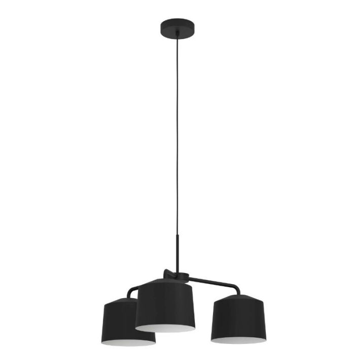 Lampada a sospensione nera in alluminio, Vinod