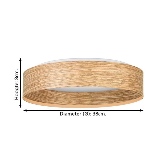 Plafoniera marrone in alluminio, Jolene, 24W, 3000K LED