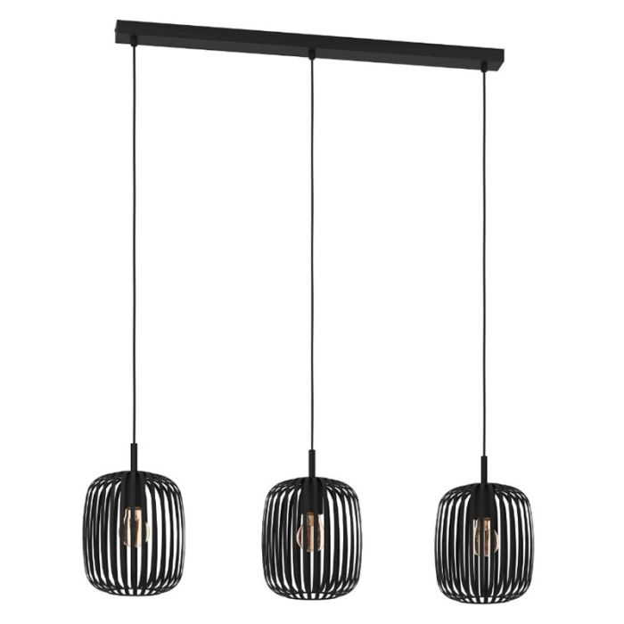 Lampada a sospensione nera in alluminio, Pietro
