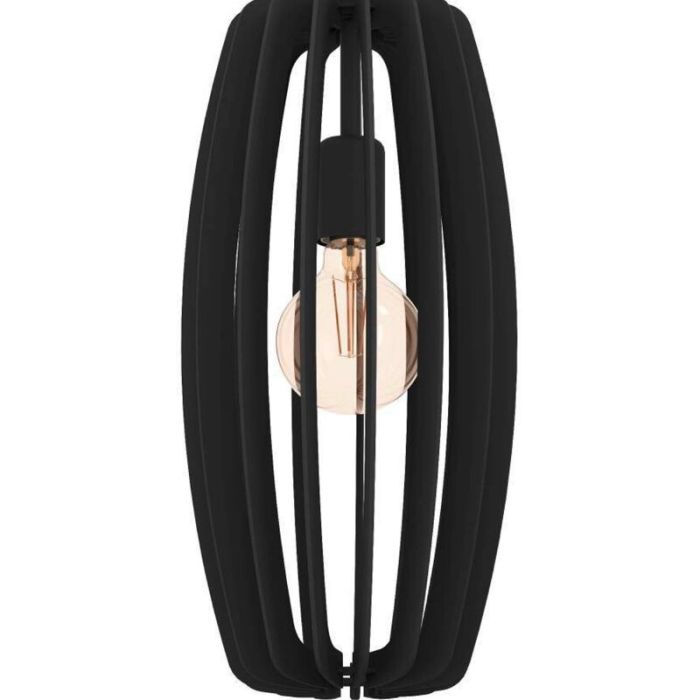Lampada a sospensione in legno nera, Wilko