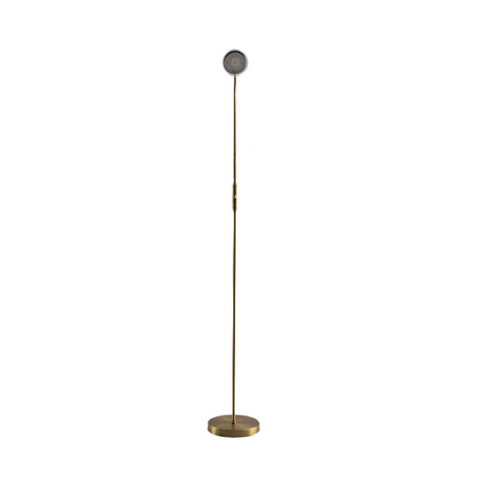 Piantana da lettura da terra in ottone moderna, Salvador, 5W, 3000K LED, con interruttore