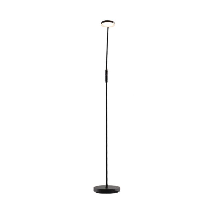 Piantana da lettura da terra nera moderna, Salvador, 5W, 3000K LED, con interruttore