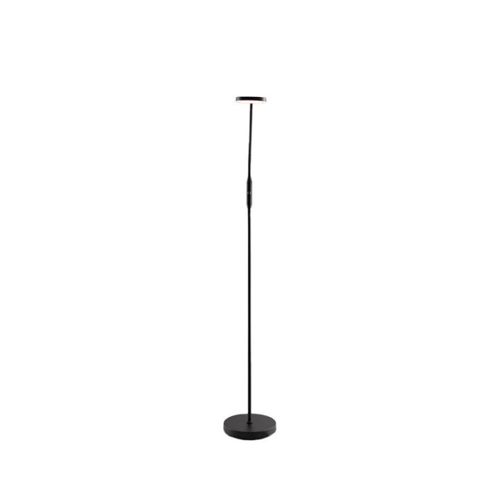 Piantana da lettura da terra nera moderna, Salvador, 5W, 3000K LED, con interruttore