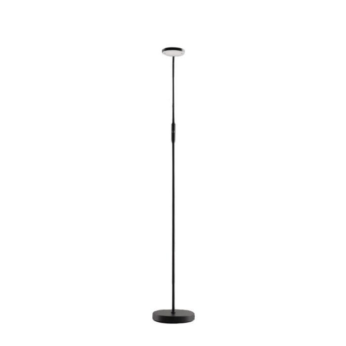 Piantana da lettura da terra nera moderna, Salvador, 5W, 3000K LED, con interruttore