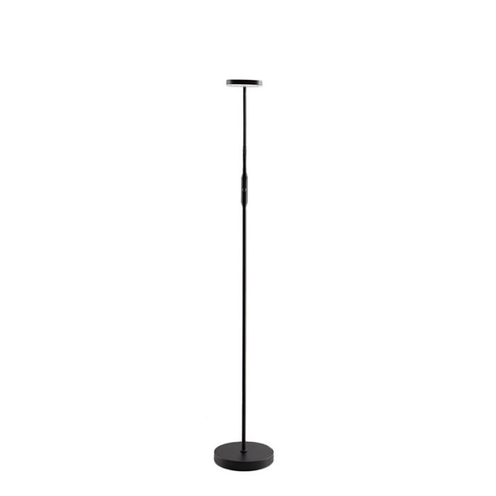Piantana da lettura da terra nera moderna, Salvador, 5W, 3000K LED, con interruttore