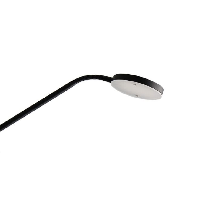 Piantana da lettura da terra nera moderna, Salvador, 5W, 3000K LED, con interruttore