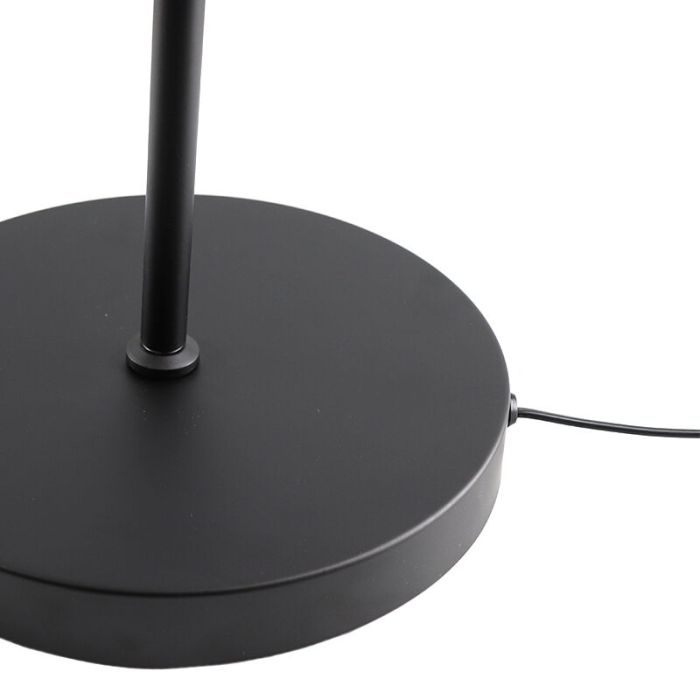 Piantana da lettura da terra nera moderna, Salvador, 5W, 3000K LED, con interruttore