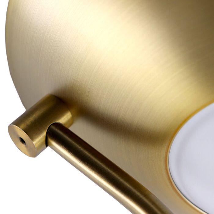 Piantana da lettura da terra in ottone moderna, Salvador, 18W, 3000K LED, con interruttore
