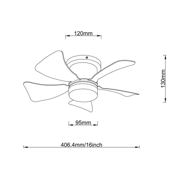 Ventilatore da soffitto marrone in plastica, Herwin, 10W, bianco regolabile tra caldo e freddo LED, con telecomando