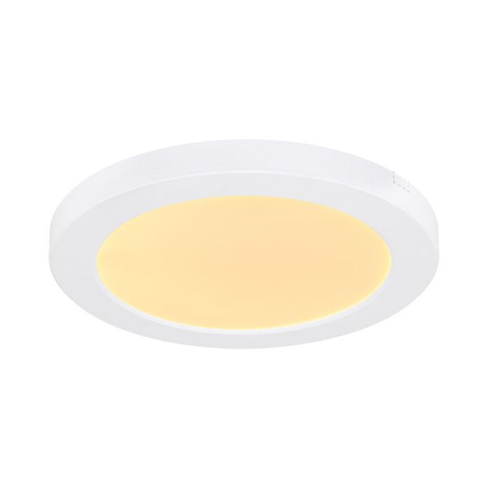 Plafoniera bianca in plastica, Cage, 18W, colore regolabile LED