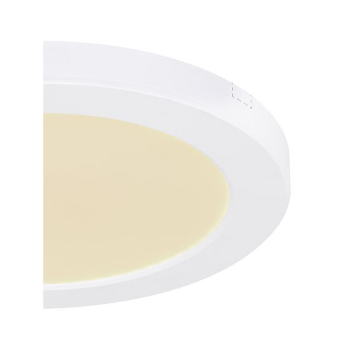 Plafoniera bianca in plastica, Cage, 18W, colore regolabile LED