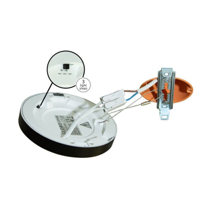Plafoniera bianca in plastica, Cage, 18W, colore regolabile LED