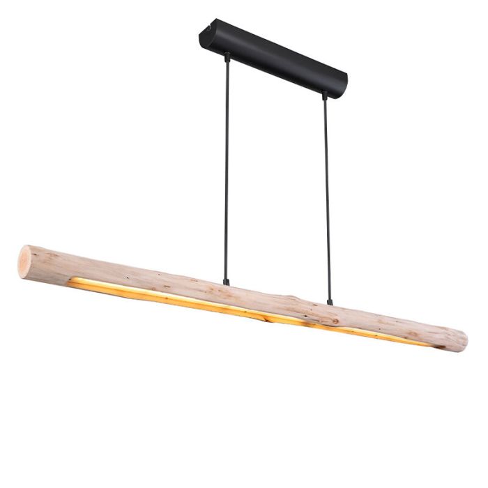 Lampada a sospensione in legno marrone, Abbas, 25W, 3000K LED